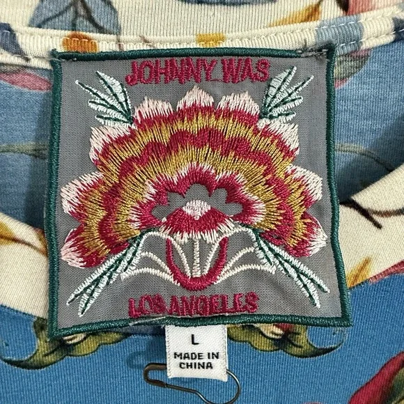 Johnny Was The Janie Favorite Short Sleeve Crew Neck Swing Tee Large - Picture 4 of 7